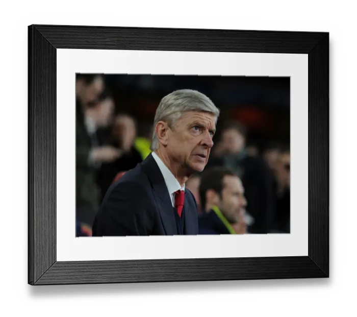 Framed Print : Arsene Wenger: Arsenal FC vs. FC Bayern Munchen, UEFA Champions League Round of 16 (2016-17)
