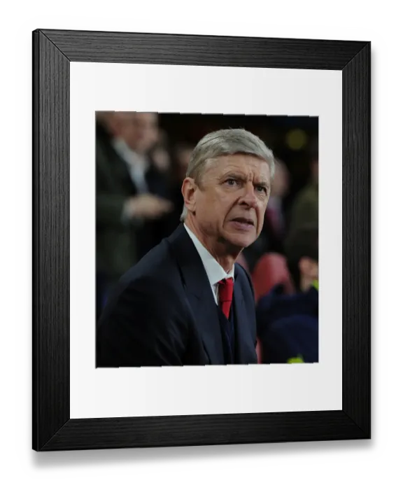 Framed Print : Arsene Wenger: Arsenal FC vs. FC Bayern Munich, UEFA Champions League Round of 16 (2016-17)