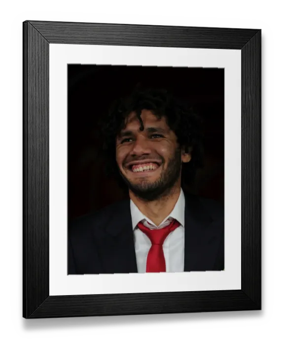 Framed Print : Determined Elneny: Arsenal's Unyielding Gaze vs. Bayern Munich in UCL Showdown (2016-17)