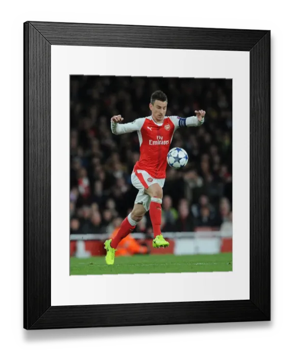 Framed Print : Laurent Koscielny Focuses in Arsenal's UEFA Champions League Showdown Against Bayern Munich Framed Print : Laurent Koscielny Focuses in Arsenal's UEFA Champions League Showdown Against Bayern Munich