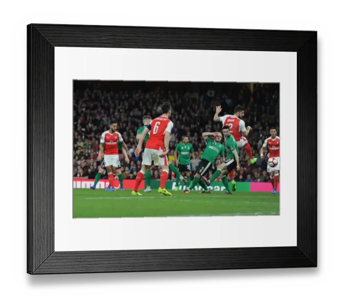 Framed Print : Theo Walcott Scores the Winner: Arsenal Advance in FA Cup Quarter-Finals Framed Print : Theo Walcott Scores the Winner: Arsenal Advance in FA Cup Quarter-Finals