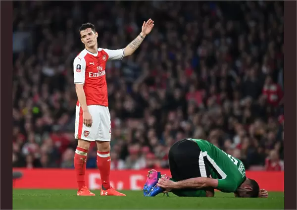 Xhaka's Controversial Foul: Arsenal vs. Lincoln City, FA Cup Quarter-Final