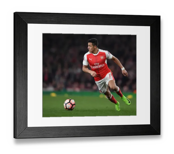 Framed Print : Alexis Sanchez: FA Cup Hero as Arsenal Overcome Lincoln City