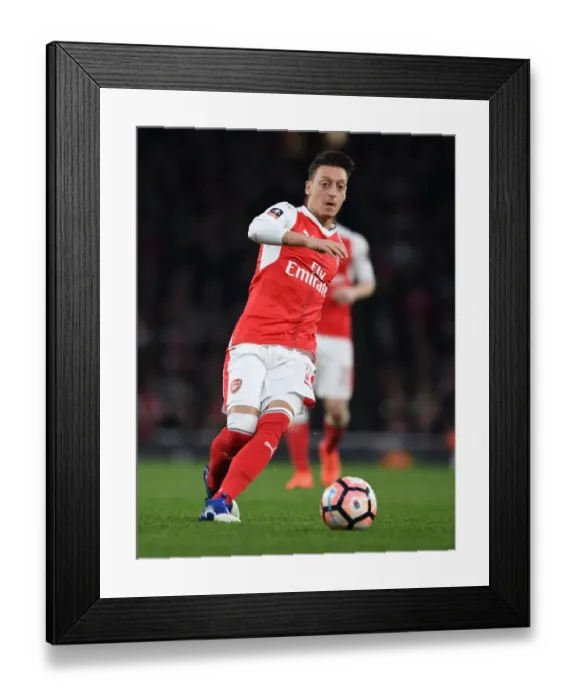 Framed Print : Mesut Ozil: Arsenal's Star Performer Shines at Emirates FA Cup Quarter-Final vs. Lincoln City