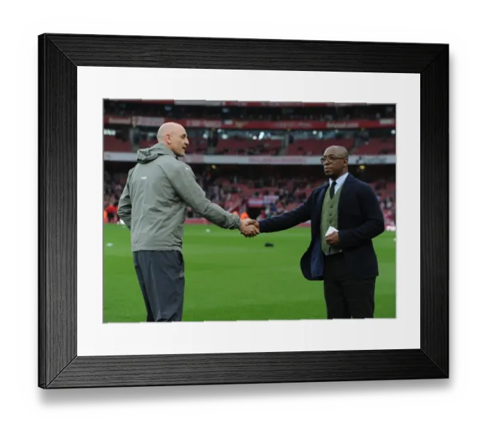 Framed Print : Steve Bould and Ian Wright Reunited: Arsenal's FA Cup Quarter-Final Showdown vs. Lincoln City