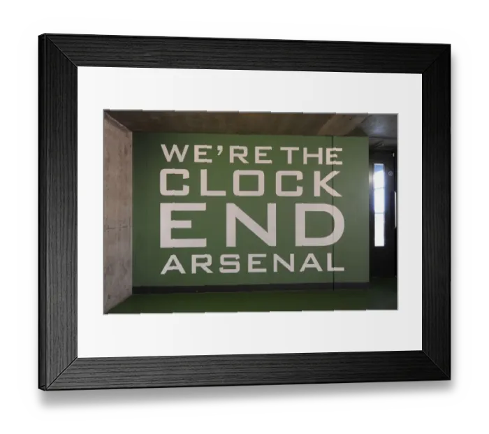 Framed Print : Arsenal's Clock End: Emirates FA Cup Quarter-Final vs. Lincoln City