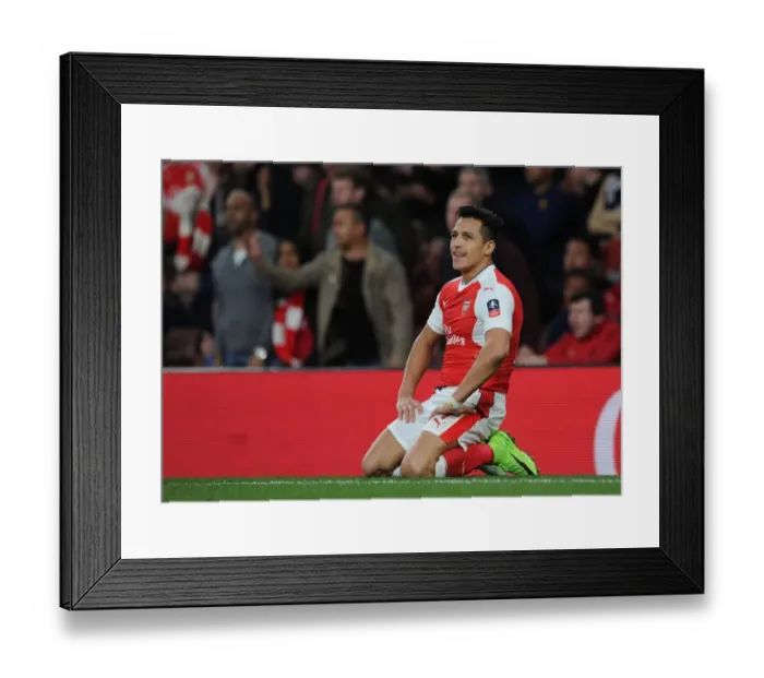 Framed Print : Alexis Sanchez: Arsenal's Brilliant Forward Lights Up FA Cup Quarter-Final Against Lincoln City