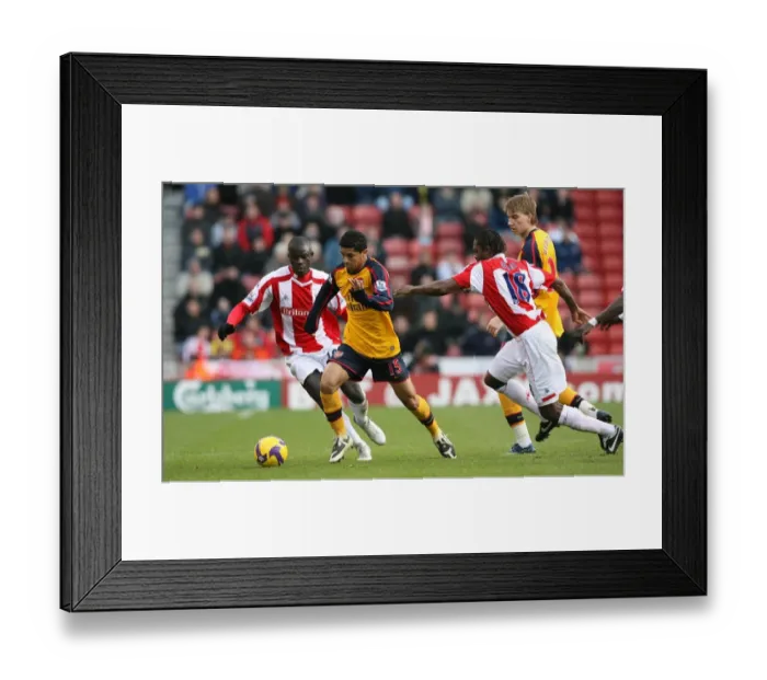 Framed Print : Denilson (Arsenal) Salif Diao and Amdy Faye (Stoke) Framed Print : Denilson (Arsenal) Salif Diao and Amdy Faye (Stoke)