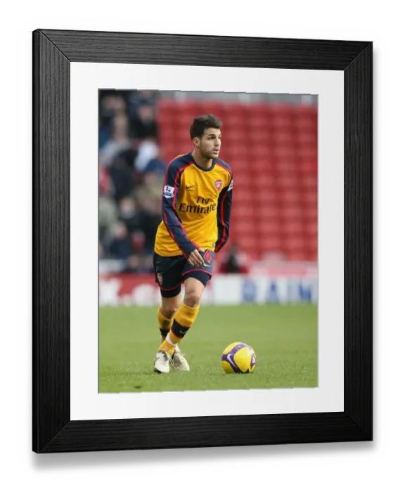Framed Print : Cesc Fabregas: Leading Arsenal to Victory (1-2) over Stoke City, Barclays Premier League, 2008 Framed Print : Cesc Fabregas: Leading Arsenal to Victory (1-2) over Stoke City, Barclays Premier League, 2008