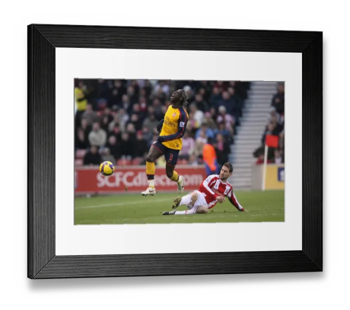 Framed Print : Bacary Sagna's Injury: Arsenal's 2-1 Victory Over Stoke, 2008