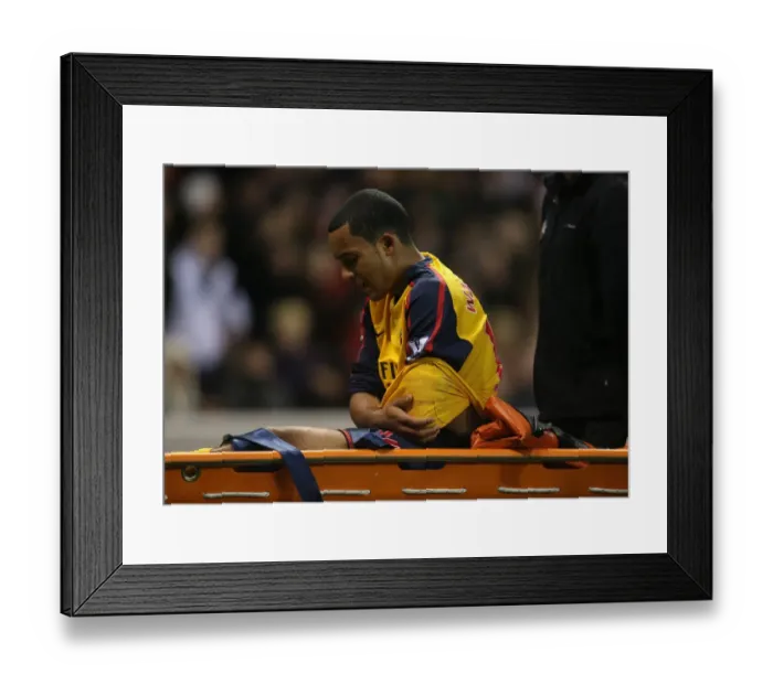 Framed Print : Theo Walcott's Heartbreaking Injury: Arsenal's Victory Over Stoke City (2-1), 2008 Framed Print : Theo Walcott's Heartbreaking Injury: Arsenal's Victory Over Stoke City (2-1), 2008