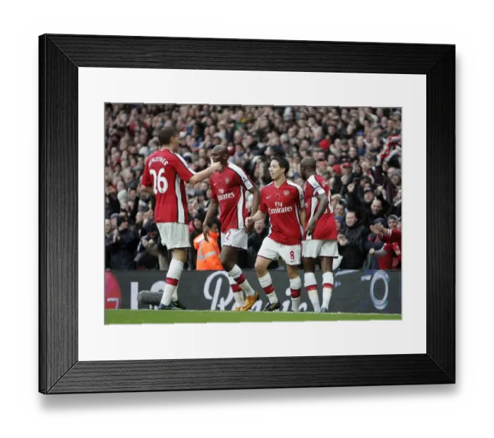Framed Print : Samir Nasri celebrates scoring Arsenals 1st goal with