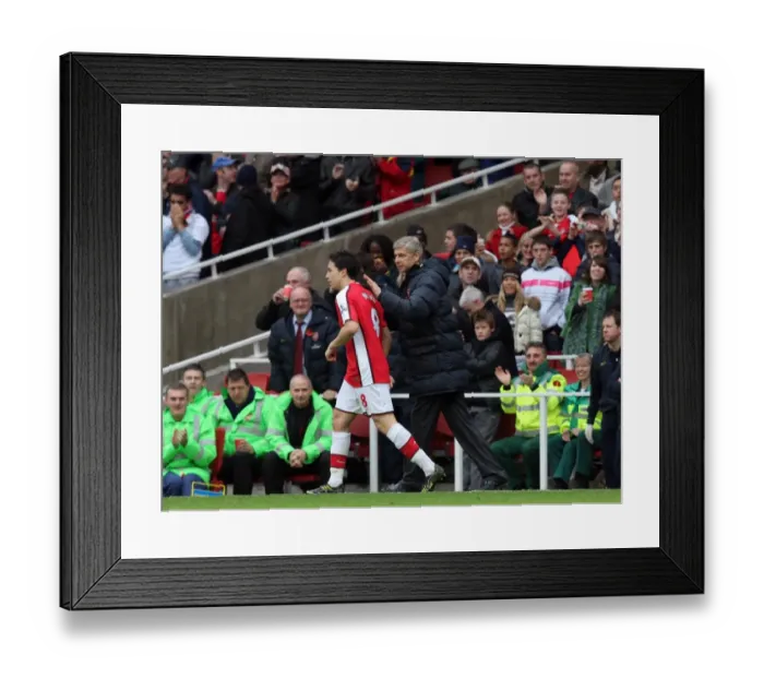Framed Print : Samir Nasri celebrates scoring his and Arsenals 2nd Framed Print : Samir Nasri celebrates scoring his and Arsenals 2nd