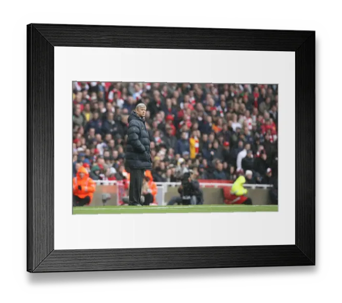 Framed Print : Wenger's Triumph: Arsenal's Thrilling 2-1 Victory Over Manchester United, 2008 Framed Print : Wenger's Triumph: Arsenal's Thrilling 2-1 Victory Over Manchester United, 2008