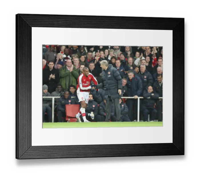Framed Print : Arsene Wenger Celebrates Jay Simpson's First Goal for Arsenal: Arsenal 3-0 Wigan Athletic, Carling Cup 4th Round Framed Print : Arsene Wenger Celebrates Jay Simpson's First Goal for Arsenal: Arsenal 3-0 Wigan Athletic, Carling Cup 4th Round