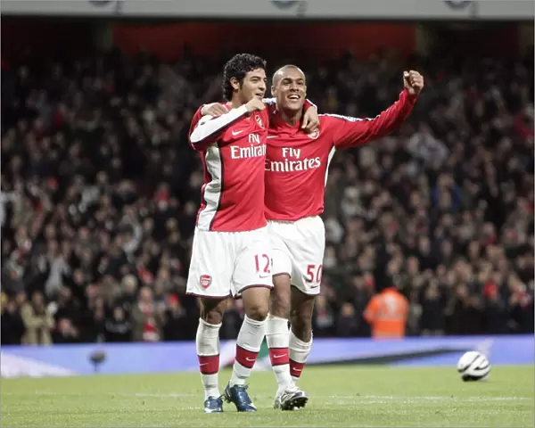 Jay Simpson celebrates scoring his and Arsenals 2nd