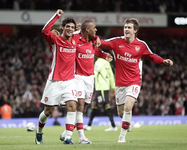 Jay Simpson celebrates scoring his and Arsenals 2nd