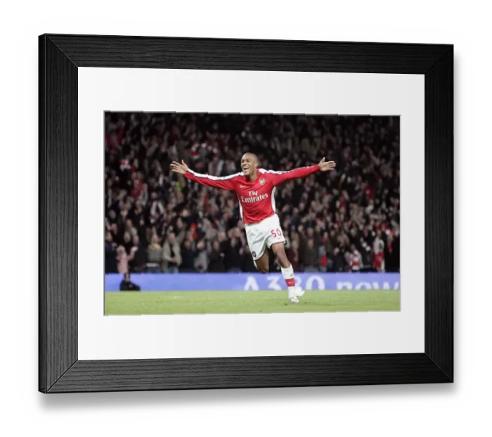 Framed Print : Jay Simpson celebrates scoring his and Arsenals 2nd goal