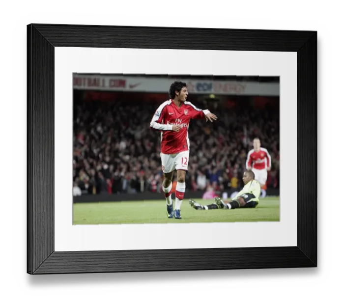Framed Print : Carlos Vela's Triumph: Arsenal's 3-0 Carling Cup Victory over Wigan Athletic