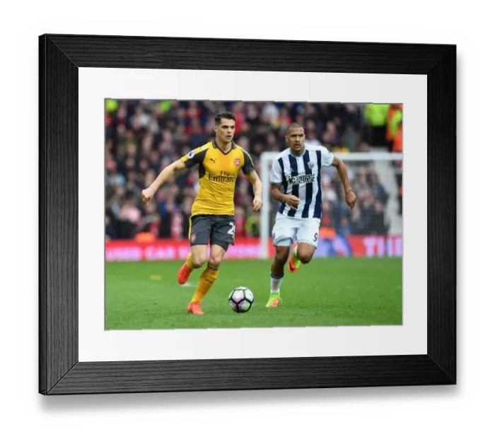 Framed Print : Xhaka Overpowers Rondon: West Bromwich Albion vs. Arsenal, Premier League