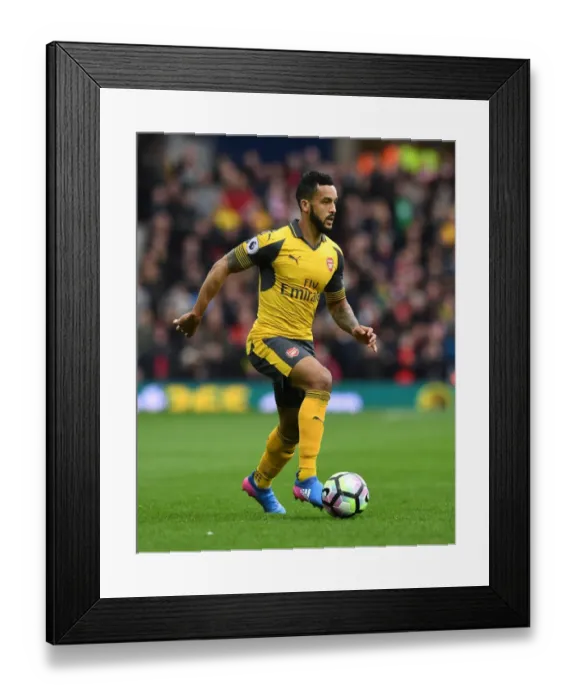 Framed Print : Theo Walcott in Action: Arsenal vs. West Bromwich Albion, Premier League 2016-17
