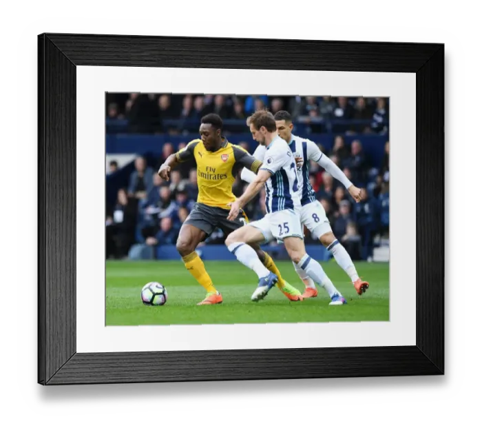 Framed Print : Danny Welbeck vs. Craig Dawson: Clash at The Hawthorns - Arsenal vs. West Bromwich Albion, Premier League 2016-17