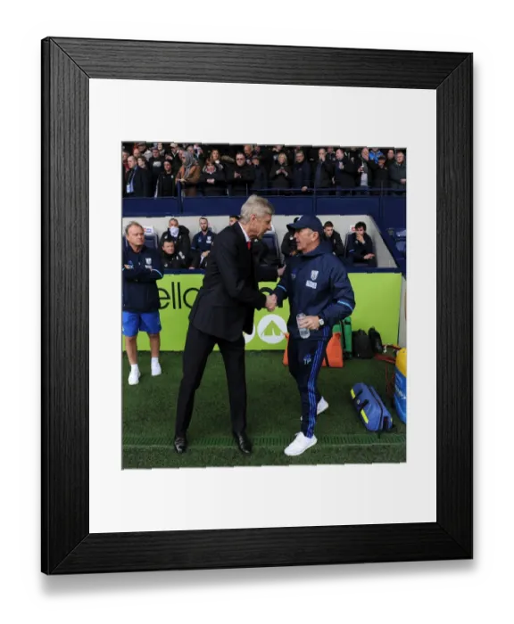Framed Print : Arsene Wenger and Tony Pulis: A Pre-Match Handshake Between Arsenal and West Bromwich Albion Managers Framed Print : Arsene Wenger and Tony Pulis: A Pre-Match Handshake Between Arsenal and West Bromwich Albion Managers