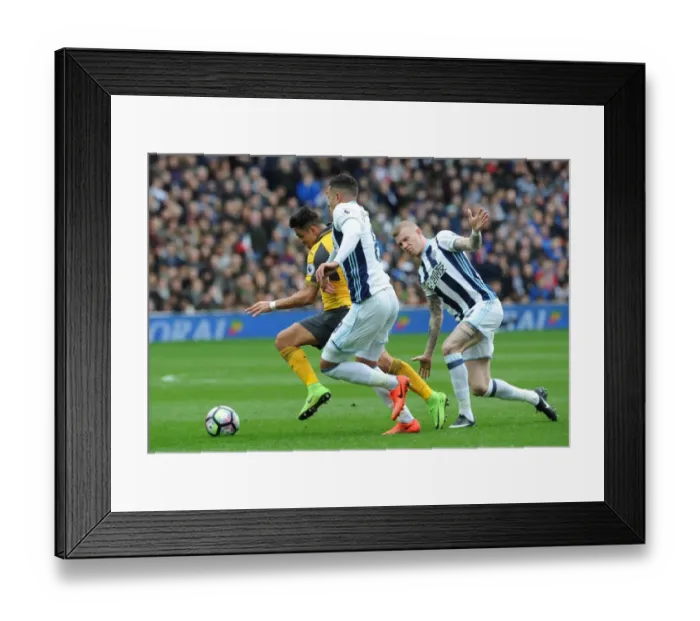 Framed Print : Alexis Sanchez (Arsenal) Jake Livermore and James McClean (WBA). West Bromwich Albion 3 Framed Print : Alexis Sanchez (Arsenal) Jake Livermore and James McClean (WBA). West Bromwich Albion 3