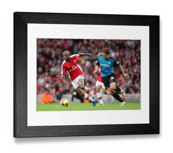 Framed Print : William Gallas (Arsenal) Stiliyan Petrov (Villa)