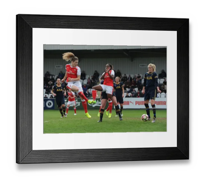 Framed Print : Dominique Janssen Scores the FA Cup Goal: Arsenal Ladies Defeat Tottenham Hotspur