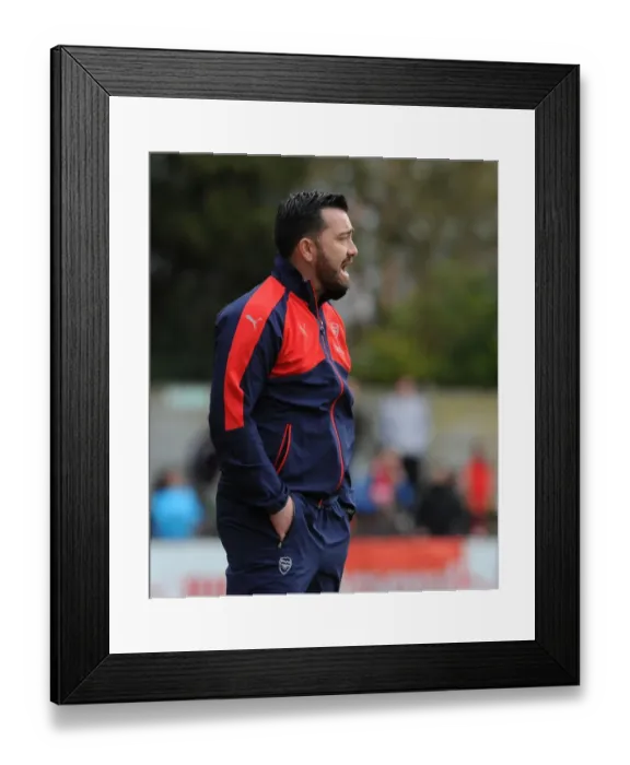 Framed Print : Pedro Martinez Losa Guides Arsenal Ladies Against Tottenham Hotspur Ladies in FA Cup 2017