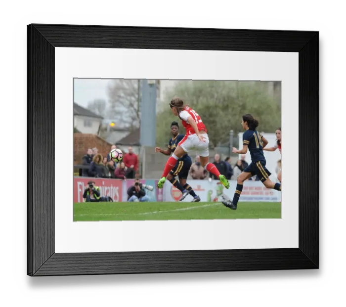 Framed Print : Katie McCabe Scores Nineth Goal: Arsenal Ladies Dominate Tottenham Hotspur Ladies in FA Cup 2017