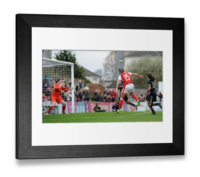 Framed Print : Katie McCabe Scores Ninth Goal: Arsenal Ladies Dominate Tottenham Hotspur Ladies in FA Cup 2017