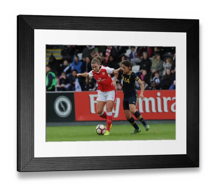Framed Print : FA Cup Showdown: McCabe vs. Soobadoo - A Clash of Arsenal Ladies and Tottenham Hotspur Ladies Stars