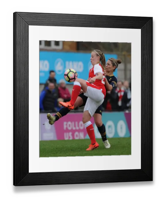 Framed Print : Clash of Ladies: Arsenal's Beth Mead vs. Tottenham's Jenna Schillachi in FA Cup Showdown