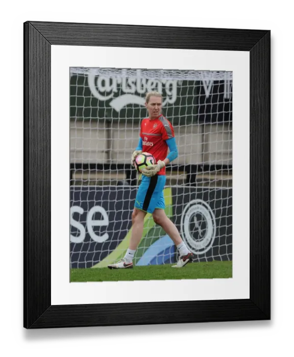Framed Print : Anna Moorhouse's Unwavering Focus: Arsenal Ladies Prepare for FA Cup Showdown vs. Tottenham Hotspur Ladies