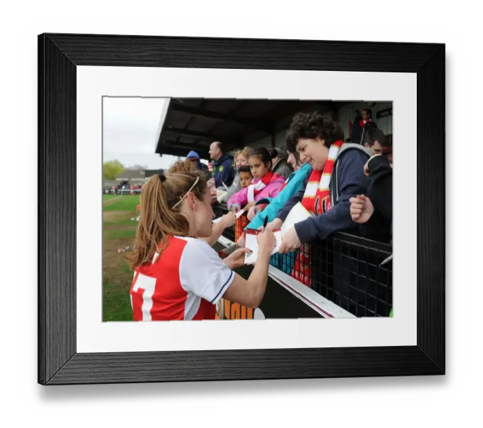 Framed Print : Heather O'Reilly Signing Autographs: Arsenal Ladies vs. Tottenham Hotspur Ladies FA Cup 2017 Framed Print : Heather O'Reilly Signing Autographs: Arsenal Ladies vs. Tottenham Hotspur Ladies FA Cup 2017