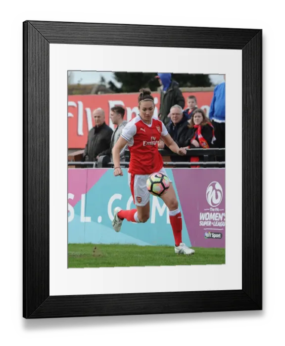 Framed Print : Jodie Taylor: In Action for Arsenal Ladies Against Tottenham Hotspur Ladies in FA Cup 2017