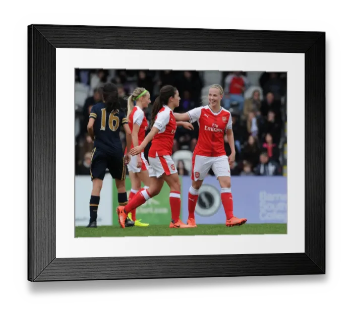 Framed Print : Arsenal Ladies Beth Mead and Danielle van de Donk: Unstoppable Duo's Euphoric Goal Celebration in FA Cup 5th Round Framed Print : Arsenal Ladies Beth Mead and Danielle van de Donk: Unstoppable Duo's Euphoric Goal Celebration in FA Cup 5th Round