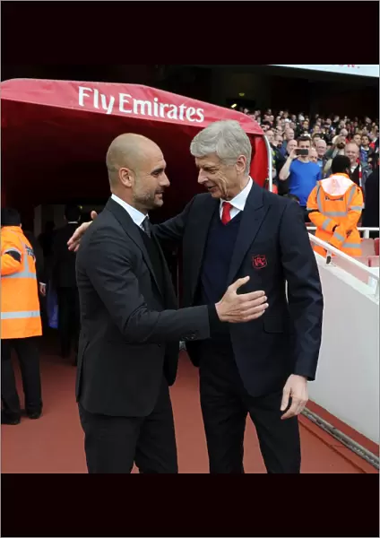 Arsene Wenger and Pep Guardiola: A Pre-Match Encounter at the Emirates - Arsenal vs Manchester City, Premier League (2016-17)