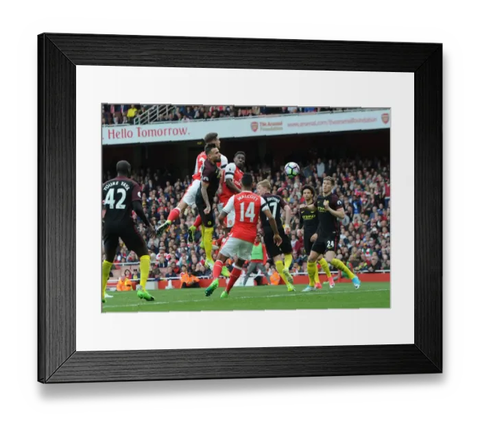 Framed Print : Mustafi Scores Arsenal's Second: Arsenal vs Manchester City, Premier League 2016-17