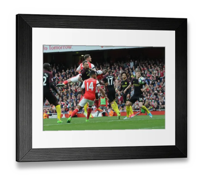 Framed Print : Shkodran Mustafi's Stunner: Arsenal's Second Goal Against Manchester City (April 2017)