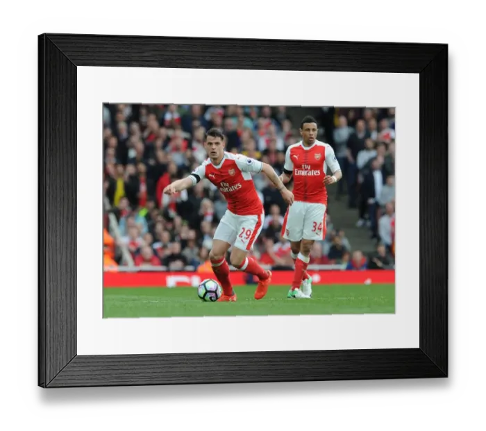 Framed Print : Granit Xhaka in Action: Arsenal vs Manchester City, Premier League 2016-17 Framed Print : Granit Xhaka in Action: Arsenal vs Manchester City, Premier League 2016-17