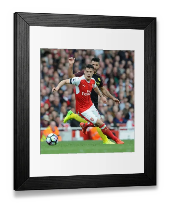 Framed Print : Xhaka vs. Aguero: Intense Battle at the Emirates - Arsenal vs. Manchester City, Premier League Framed Print : Xhaka vs. Aguero: Intense Battle at the Emirates - Arsenal vs. Manchester City, Premier League