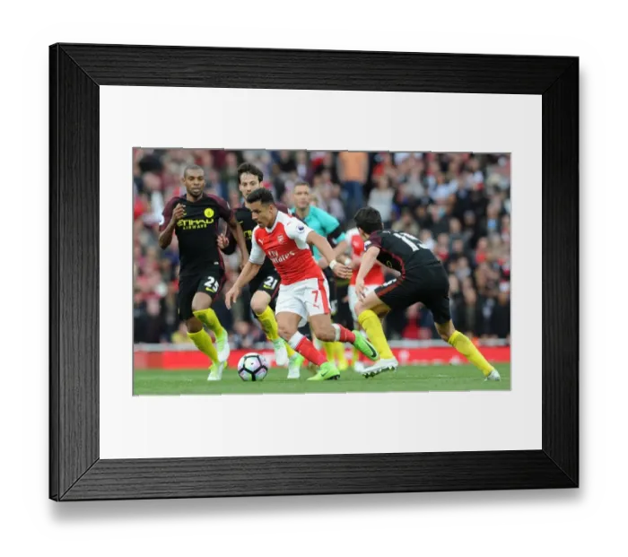 Framed Print : Sanchez vs. Navas: A Premier League Battle