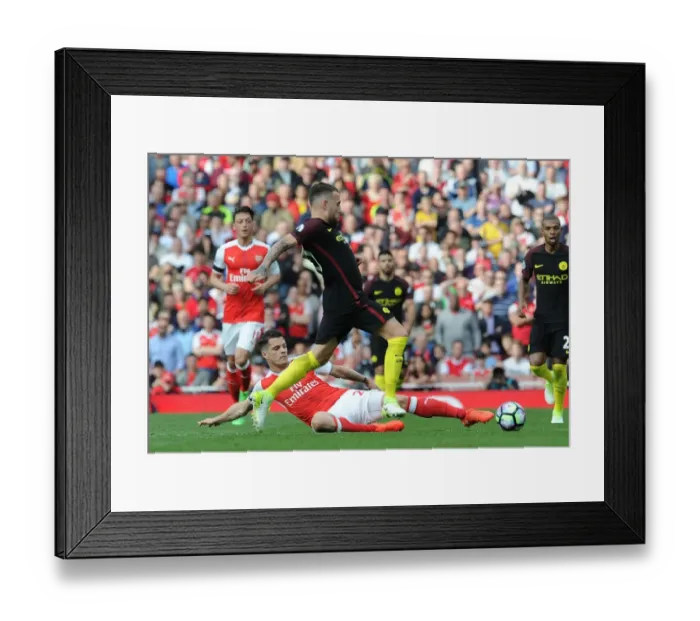 Framed Print : Clash of the Midfield Titans: Xhaka vs. Otamendi - Arsenal vs. Manchester City (2016-17) Framed Print : Clash of the Midfield Titans: Xhaka vs. Otamendi - Arsenal vs. Manchester City (2016-17)