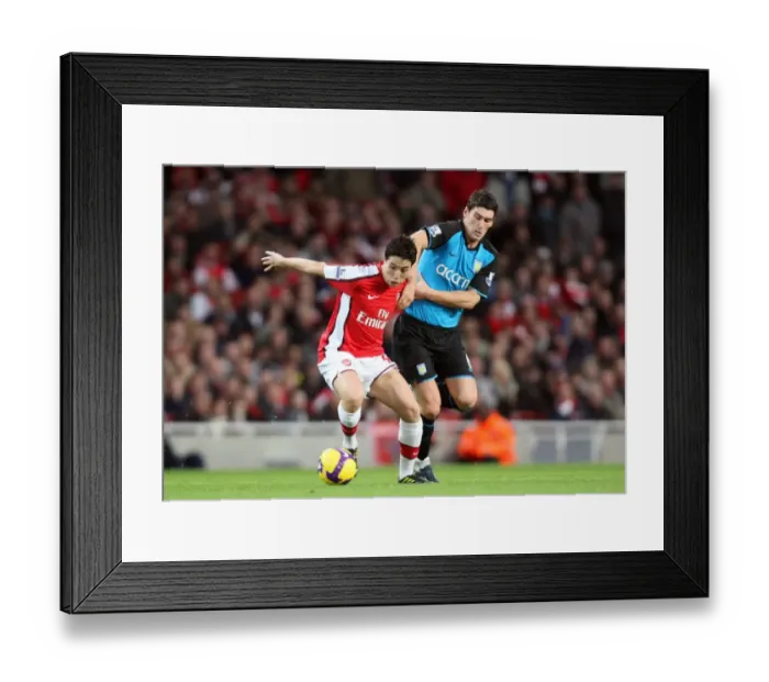 Framed Print : Samir Nasri (Arsenal) Gareth Barry (Villa) Framed Print : Samir Nasri (Arsenal) Gareth Barry (Villa)