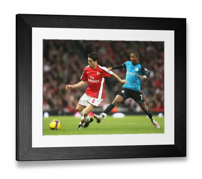 Framed Print : Samir Nasri (Arsenal) Ashley Young (Aston Villa) Framed Print : Samir Nasri (Arsenal) Ashley Young (Aston Villa)