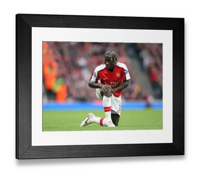 Framed Print : Bacary Sagna: Arsenal's Defensive Wall in 0:2 Loss to Aston Villa, Barclays Premier League, Emirates Stadium, November 15, 2008