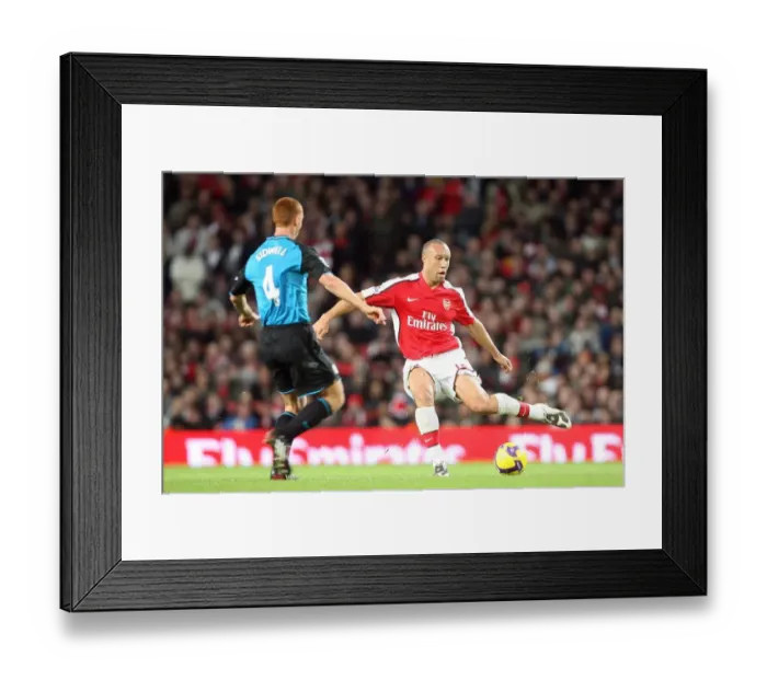 Framed Print : Mikael Silvestre (Arsenal) Steve Sidwell (Aston Villa)